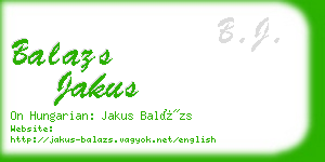 balazs jakus business card